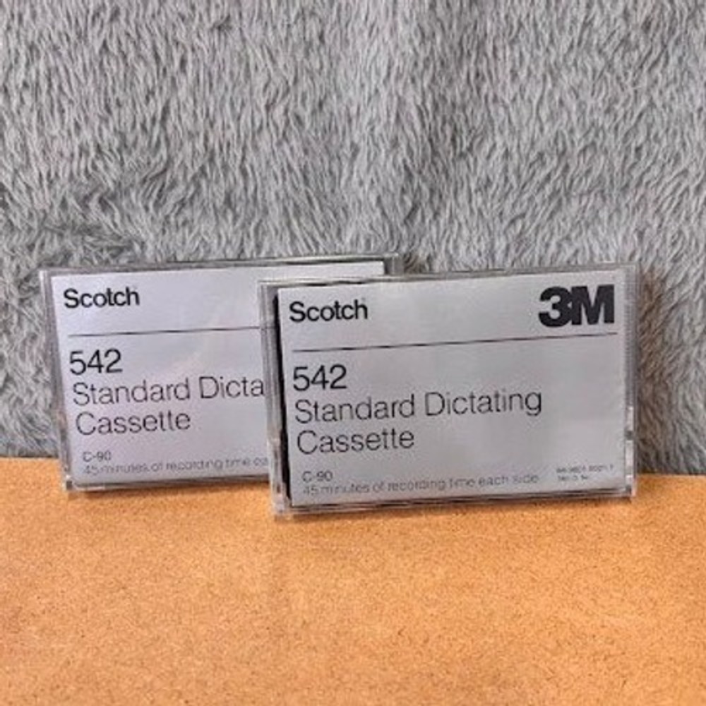 Scotch 3M 542 Standard Dictating Cassette C-90 90 Min Voice Recording Tape Lot 2